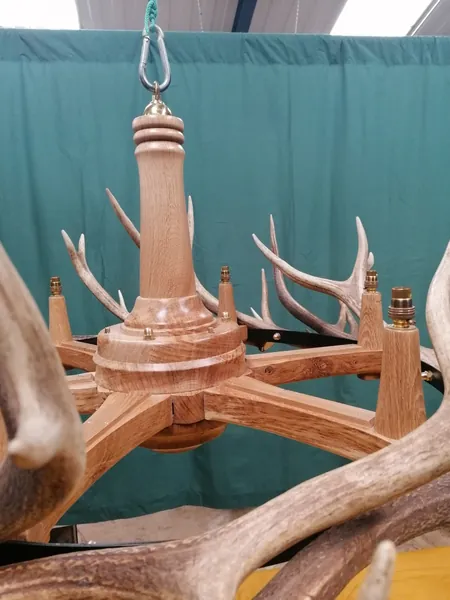 Handcrafted stag-antler chandelier and country lighting — David Thorne, photograph 33