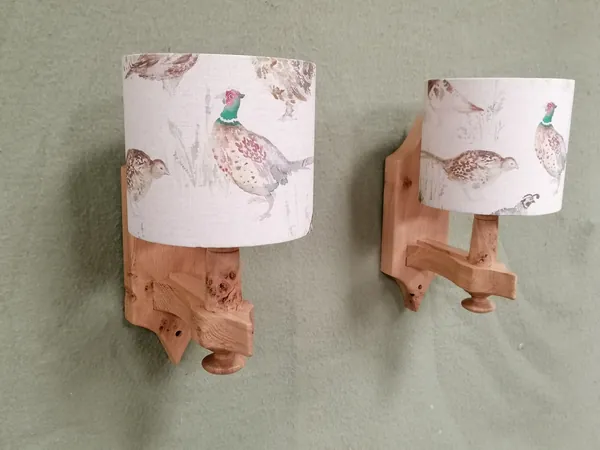Rustic antler wall lights and lampshades — David Thorne, photograph 34
